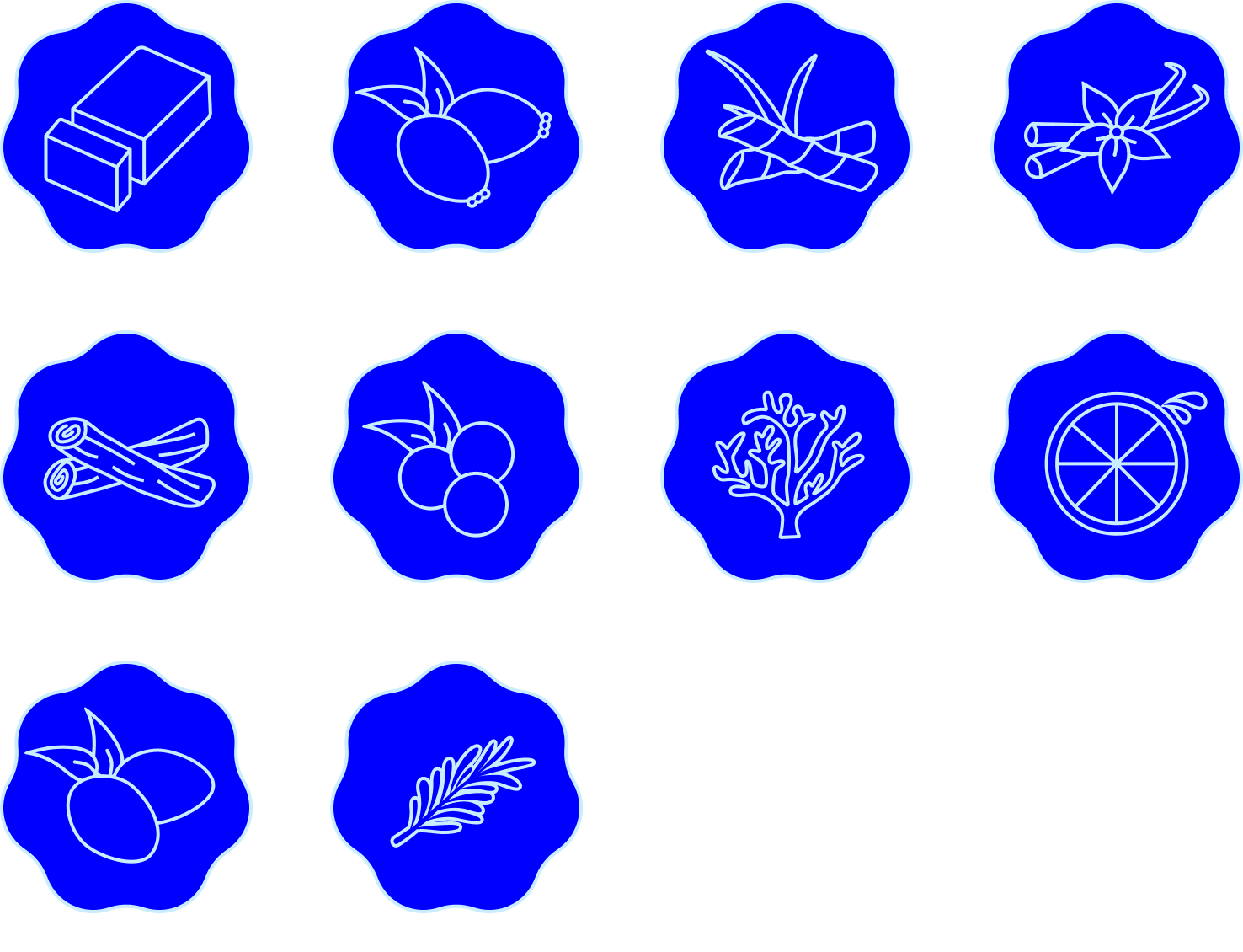 Filled ingredient icons