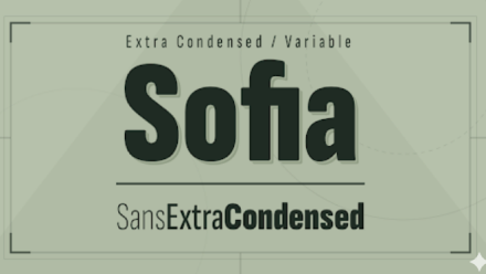 HTML and CSS poster using variable font styles