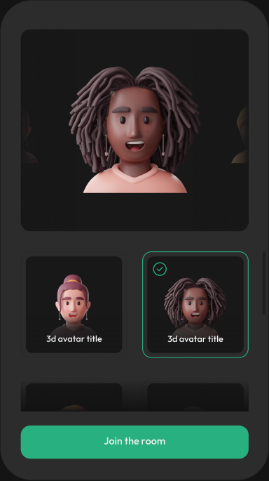 Avatar picker on mobile